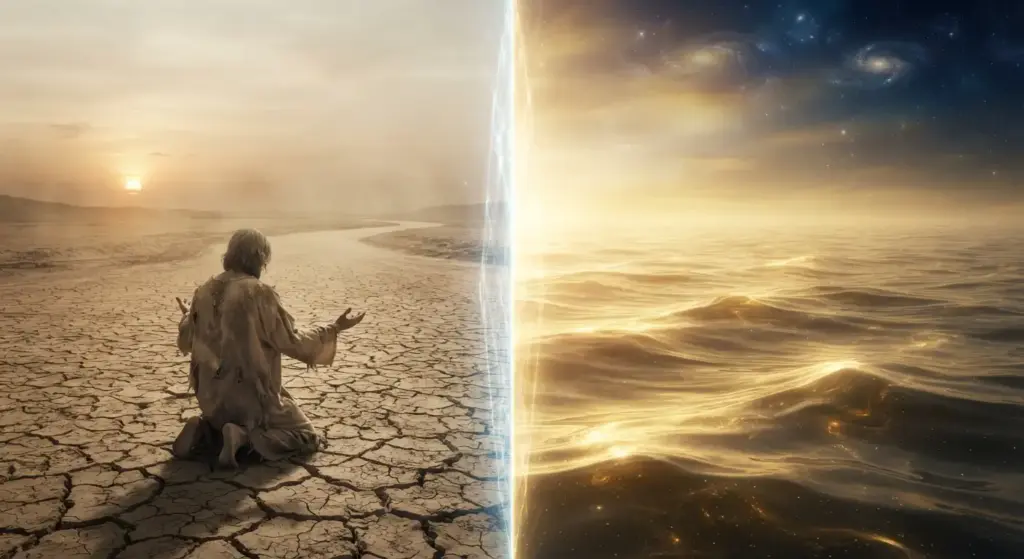 Differenza tra dipendere da un fiume esterno che si prosciuga ed essere l'oceano