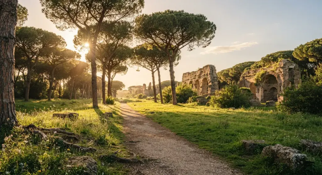 Sentiero di un parco romano